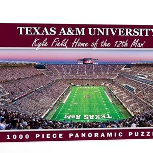 NCAA Texas A&M Kyle Field Panoramic Puzzle - Maroon and Green